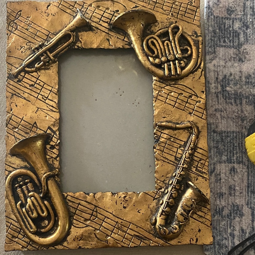 Musical Instrument Gold Photo Frame